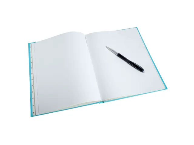 Livre d'or 100 pages tranche or - Format 27x22cm - AQUAREL - Bleu past