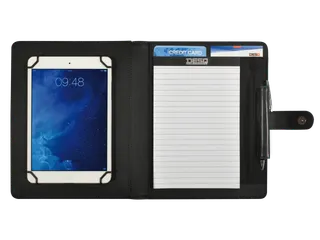 DESQ Schrijfmap voor tablet 7-10,4 inch met sluitclip Zwart - 2