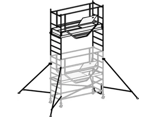 rolsteiger,1platform(s),1luik,platform BxD 2080x610mm,aluminium - 1