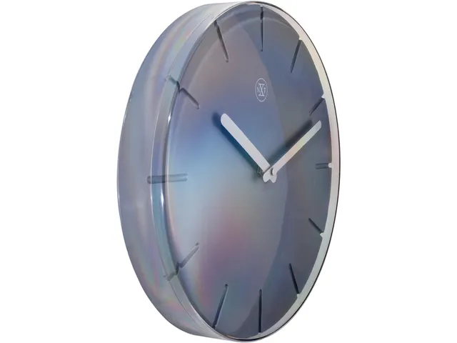 Wandklok nXt Sweet Ø 20cm grijs streepaanduiding