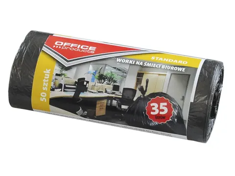 Vuilniszak 48x56cm 35L HDPE zwart 50 stuks