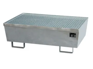 Opvangbak 2x 200l Opvangvol. 225l Vuurverzinkt 415x1200x800mm Rooster - 1