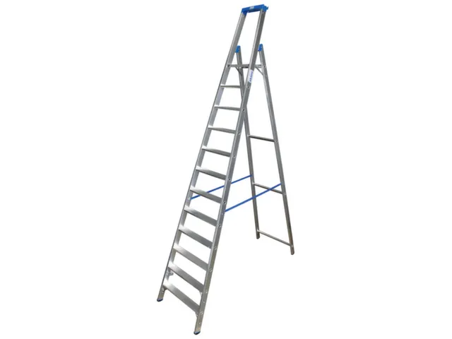 Ladder Aluminium Bordes H 2 80M 12Treden Incl. Bordes