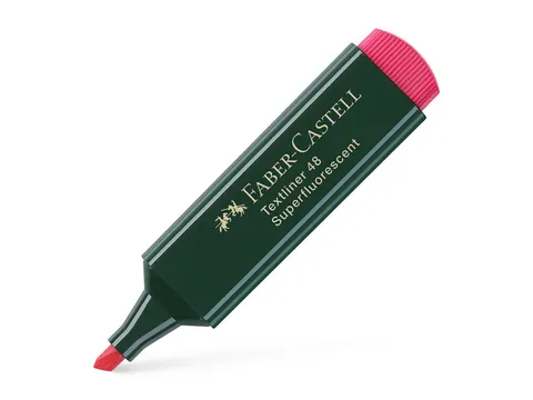 Markeerstift Faber-Castell neon 48 rood