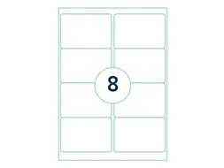 Etiketten Zelfklevend Wit 8 op A4 99.1x67.7mm 1000 Vel