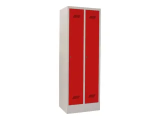 locker,HxBxD 1850x600x500mm,2vak,vak B 300mm,RAL7035,front RAL3000 - 3