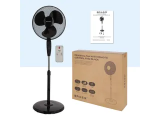 Statiefventilator BRASQ met remote Ø 40cm zwart - 4