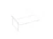 table de rallonge,p. bureau Bench,HxlxP 730x1600x1600mm,panneau blanc