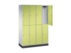 Dubbeldekse garderobekast,RAL 7035/RDS1108060,HxBxD 1950x1220x500mm