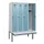 locker met bank,HxBxD 1950x1200x815mm,4vak,vak B 300mm,draaigrendel