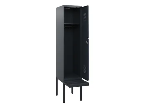 locker met bank,HxBxD 1950x400x815mm,1vak,vak B 400mm,cilinderslot