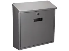 Brievenbus Monaco Zilver, naamplaatje, 2 sleutels, 36.8x36.5x10cm