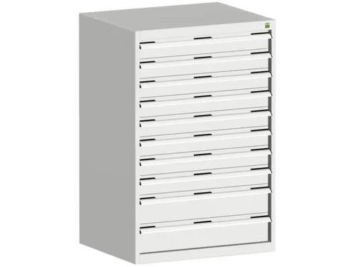 ladekast HxBxD 1200x800x650mm 10laden RAL7035 front RAL7035