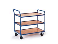 tafelwagen draagverm. 250kg 3etage(s) laadvl. LxB 990x590mm houtetage