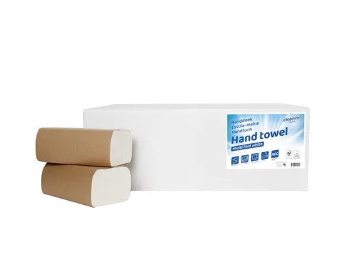 Handdoek Cleaninq Intervouw 2-laags 24x20.5cm Wit 25x150 stuks