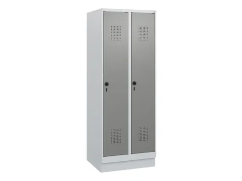 schoollocker,HxBxD 1630x600x500mm,2vak,vak B 300mm,draaigrendel,sokkel