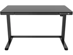 Zit-Sta Werkplek 120cm Glas Zwart Elektrisch Verstelbaar