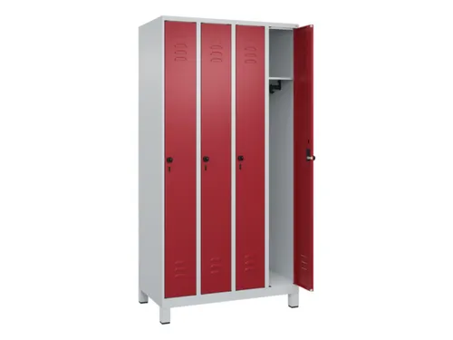 locker,HxBxD 1950x1000x500mm,4vak,vak B 250mm,draaigrendel,voeten