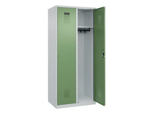 locker,HxBxD 1850x800x500mm,2vak,vak B 400mm,cil.-slot,staand op vloer