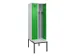 locker met bank,voor scheiding van kleding,HxBxD 2120x600x815mm,2vak