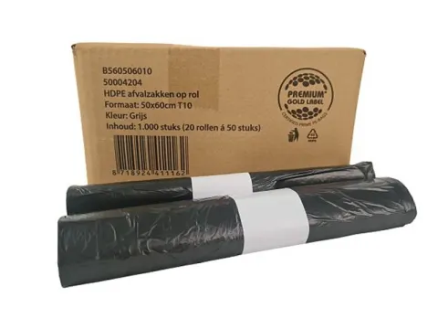 Pedaalemmerzakken 50x60x0.01 T10 24 Liter Grijs