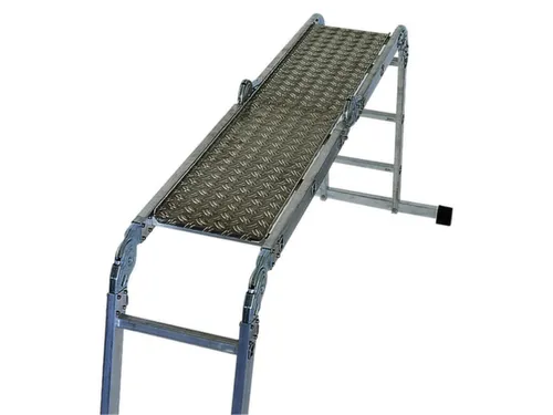 Werkbordes M. Ribbelplaat,V. Multifunctionele Vouwladder,Aluminium