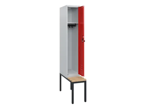locker met bank,HxBxD 1950x300x815mm,1vak,vak B 300mm,draaigrendel