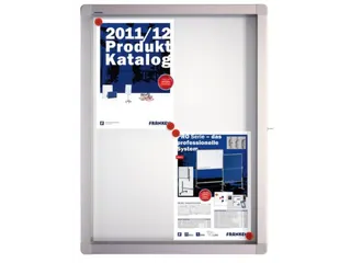 Infovitrine 4xa4 Whiteboard Voor Binnen Aluminium Frame - 2
