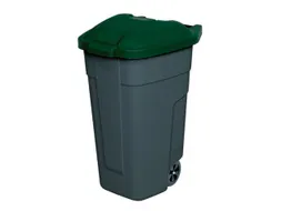 Afvalbak 100 Liter HxBxD 850x510x550mm Pp Romp Antraciet Deksel Groen