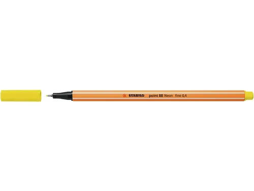 Fineliner STABILO point 88/024 neon geel 0.4mm