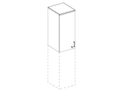 opzetkast v. kast met openslaande deuren MP-lichtgrijs 1070x400x445mm