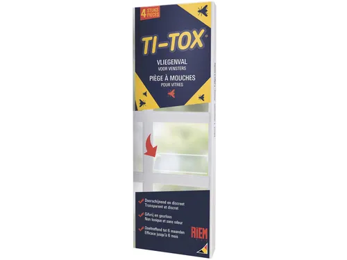 Ti-Tox anti-vliegensticker, transparant, 4 stuks