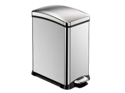 Rechthoekige Pedaalemmer New Rejoice Step Bin 15 Liter Mat Rvs