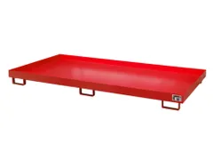 stellingopvangbak,opvangvol. 240l,HxBxD 210x2650x1300mm,staal,RAL3000