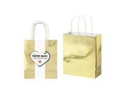 Cadeautas Folia goud kraft 24x31x12cm 20 stuks
