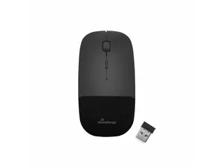 MROS215 Optische muis 3 knoppen silent-click draadloos Zwart glans - 1