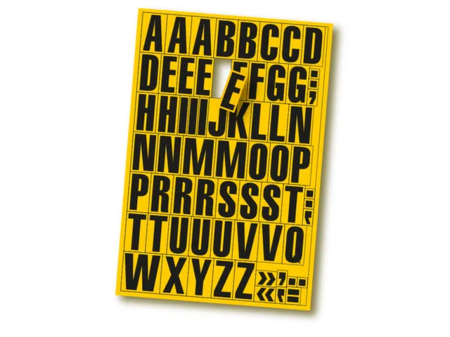 aimant élément standard,lettres A-Z,DIN A4,H 43mm,film magnétique