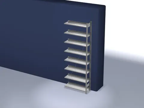 dossierstelling,aanbouwveld,HxBxD 2700x1010x335mm,vaklast 60kg