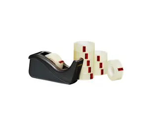 Plakband Scotch Crystal 600 19mmx33m transparant + gratis C60 plakband - 4
