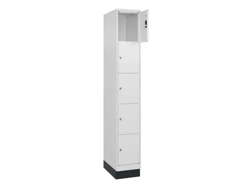 lockerkast,HxBxD 1950x300x500mm,1x5vakken,vak B 300mm,cil.-slot,sokkel
