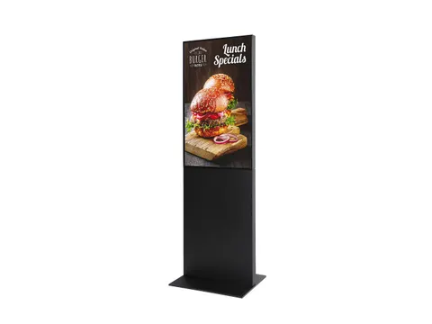 Digitale Totem Smart Line Display Zwart met 43 inch Samsung scherm