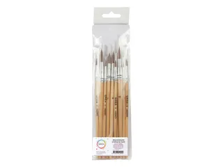 Penseel Qrea synthetisch haar set à 10 breedtes - 1