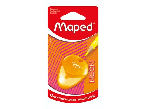 Maped I-Gloo potloodslijper NEON met opvangbakje 1-gaats Assorti