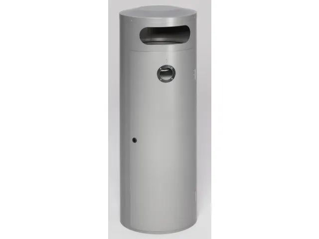 Combi-Asbak 90 Liter 1245x420mm Zilverkleurig Afsluitbaar Staal