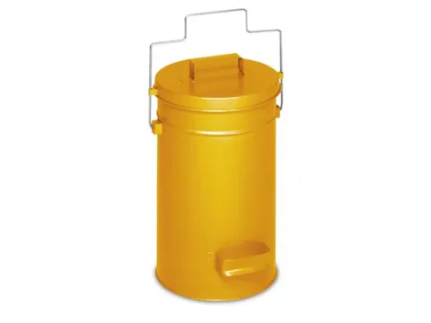 veiligheidsafvalbakken,25l,HxØ 500x270mm,romp staal RAL1023