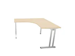 bureau in vrije vorm,HxBxD 740x1400x1400mm,vrije vorm,NE-esdoorn