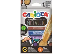 plakkaatverfstick Temperello Metallic 6 stuks