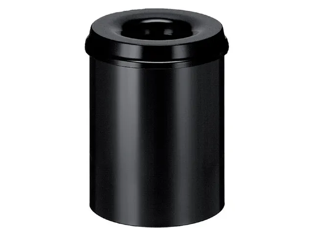Papierbak met Vlamdover 15 liter 26cm x36cm Zwart