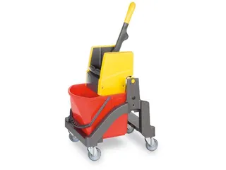 Dweilwagen met kunststof emmer 1x17 liter< - 1