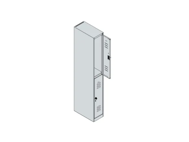 dubbeldekse locker,HxBxD 1850x250x500mm,1x2vak.,vak B 250mm